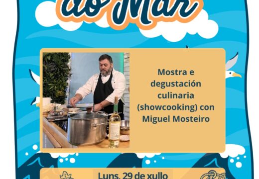 Miguel Mosteiro ponse aos fogóns nunha mostra e degustación culinaria nos Xardíns de Valle-Inclán